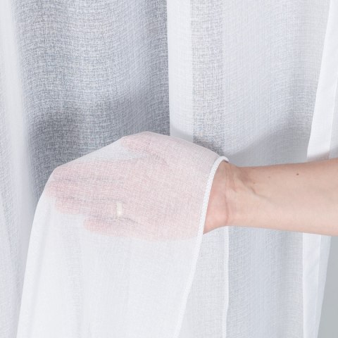 Firanka fantazyjna z ołowianką, wys. 250cm, kolor biały 000121