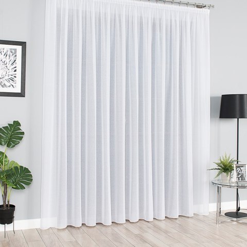 Firanka fantazyjna z ołowianką, wys. 250cm, kolor ekstra biały 000121