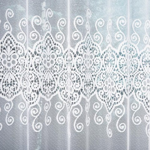 Firanka żakardowa, pasowa, wys.120cm, kolor biały 018495
