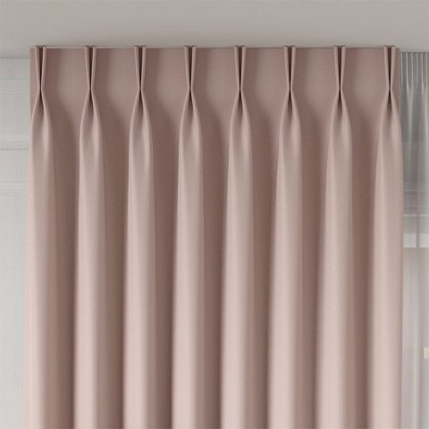 GRETA Tkanina na zasłony typu balckout, wys. 320cm, kolor pudrowy różowy 004204