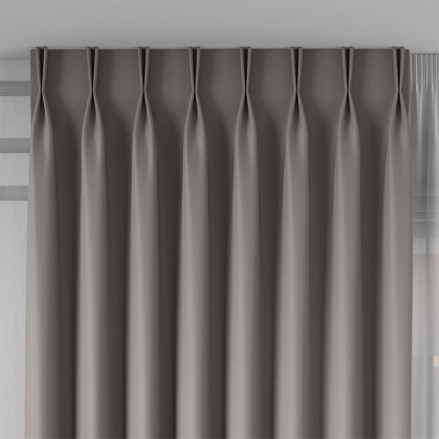 GRETA Tkanina na zasłony typu dimout/blackout, wys. 320cm, kolor chłodny szary 004204