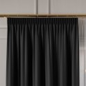 GRETA Tkanina dekoracyjna typu dimout/blackout, wys. 320cm, kolor czarny 004204
