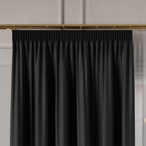 GRETA Tkanina na zasłony typu dimout/blackout, wys. 320cm, kolor czarny 004204
