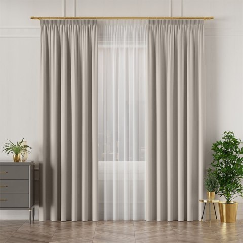 GRETA Tkanina na zasłony typu dimout/blackout, wys. 320cm, kolor ecru 004204