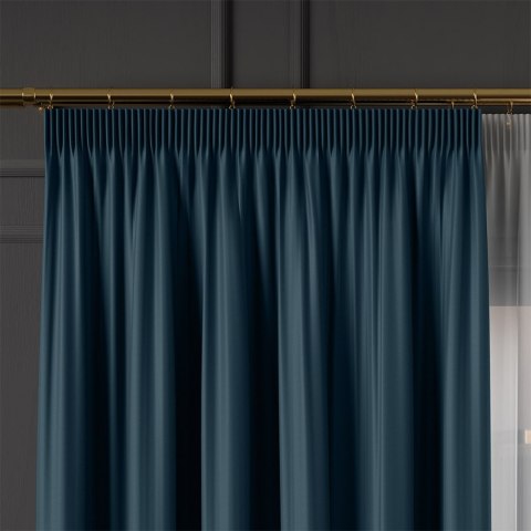 GRETA Tkanina na zasłony typu dimout/blackout, wys. 320cm, kolor granatowy 004204
