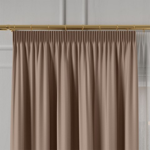 GRETA Tkanina na zasłony typu dimout/blackout, wys. 320cm, kolor jasny brązowy 004204