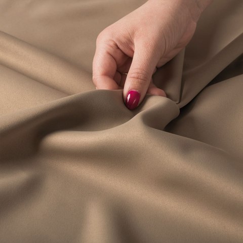 GRETA Tkanina na zasłony typu dimout/blackout, wys. 320cm, kolor jasny brązowy 004204