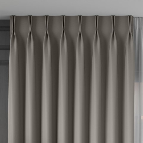 GRETA Tkanina na zasłony typu dimout/blackout, wys. 320cm, kolor szary 004204