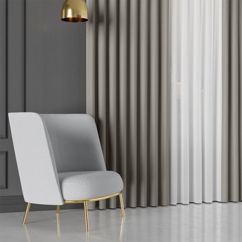 GRETA Tkanina na zasłony typu dimout/blackout, wys. 320cm, kolor szary 004204