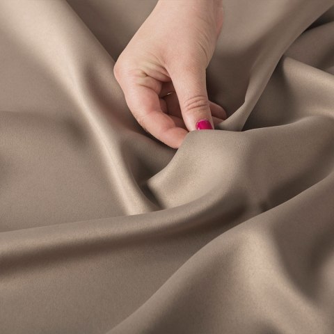 GRETA Tkanina na zasłony typu dimout/blackout, wys. 320cm, kolor brązowy 004204