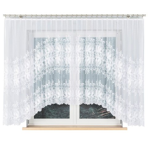 JOANNA Firanka żakardowa gotowa,160x400cm, kolor biały 018227