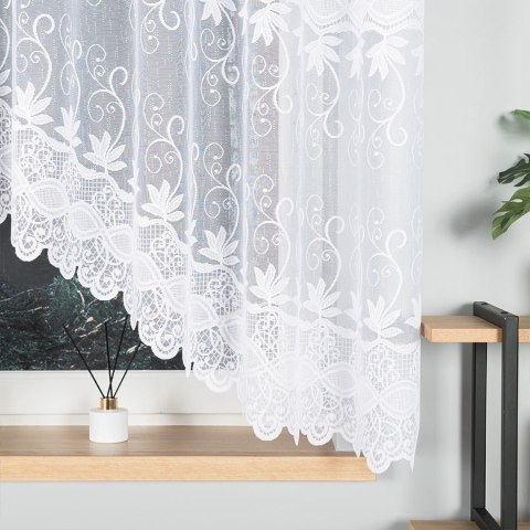 JOWITA Firanka żakardowa gotowa, pasowa, 160x300cm, kolor biały 018960