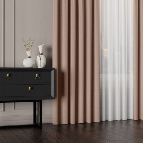 LISA Tkanina na zasłony, wys. 300cm, kolor 005 camelowy 004150