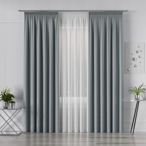LISA Tkanina na zasłony, wys. 300cm, kolor 016 chłodny szary 004150