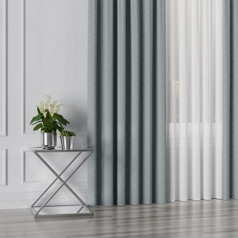 LISA Tkanina na zasłony, wys. 300cm, kolor 016 chłodny szary 004150
