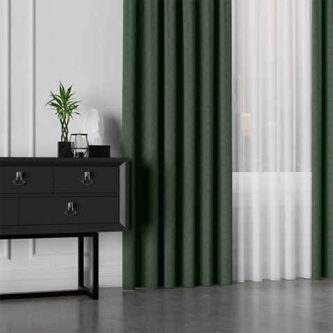 LISA Tkanina na zasłony, wys. 300cm, kolor 020 ciemny zielony 004150