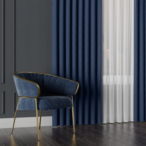 LISA Tkanina na zasłony, wys. 300cm, kolor 021 granatowy 004150