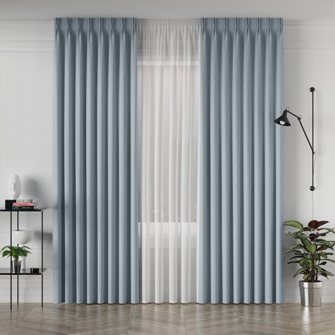 LISA Tkanina na zasłony, wys. 300cm, kolor 017 jasny niebieski 004150