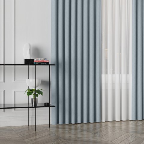 LISA Tkanina na zasłony, wys. 300cm, kolor 017 jasny niebieski 004150