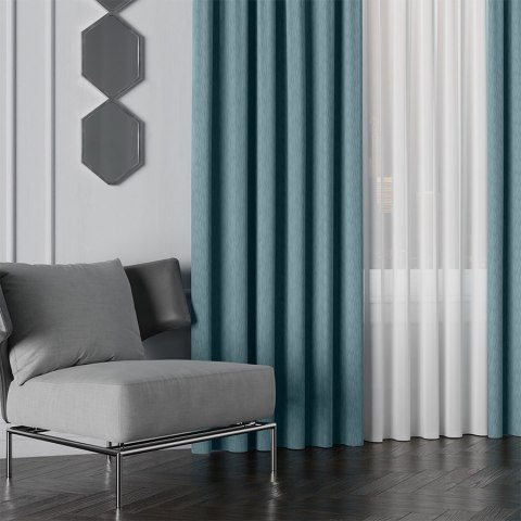 LISA Tkanina na zasłony, wys. 300cm, kolor 018 niebieski 004150