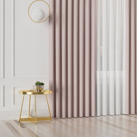 LISA Tkanina na zasłony, wys. 300cm, kolor 010 pudrowy różowy 004150