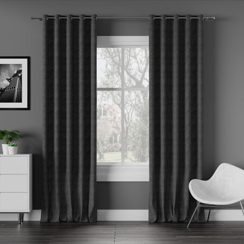 MILAS Tkanina na zasłony, wys. 290cm, kolor 800 ciepły grafitowy