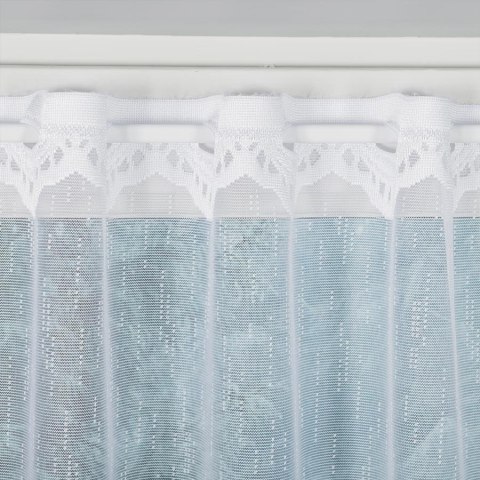 Zazdrostka żakardowa, pasowa, wys.70cm, kolor biały 018960