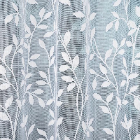 Zazdrostka żakardowa ze wzorem po całości, wys. 50cm, kolor biały 023058