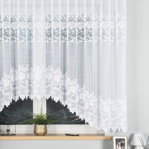 DEMETRIA Firanka żakardowa gotowa, 160x400cm, kolor biały 017480