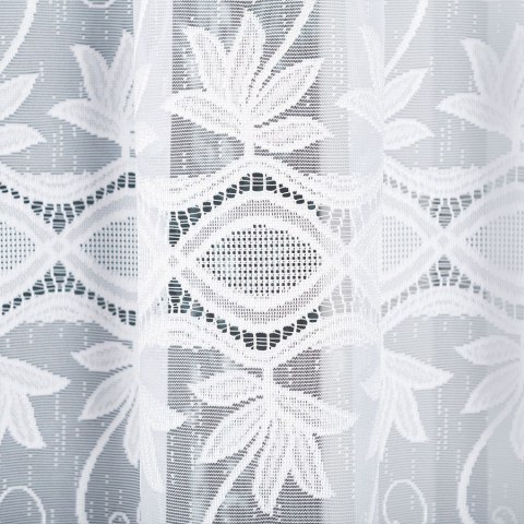 Firanka żakardowa, pasowa, wys.130cm, kolor biały 018960