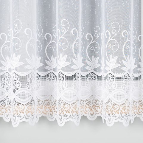 Firanka żakardowa, pasowa, wys. 170cm, kolor biały 018960