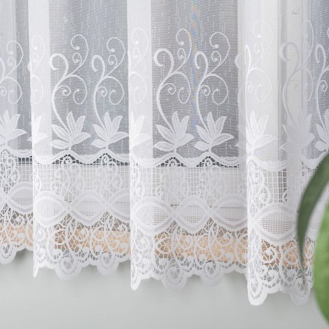 Firanka żakardowa, pasowa, wys. 170cm, kolor biały 018960