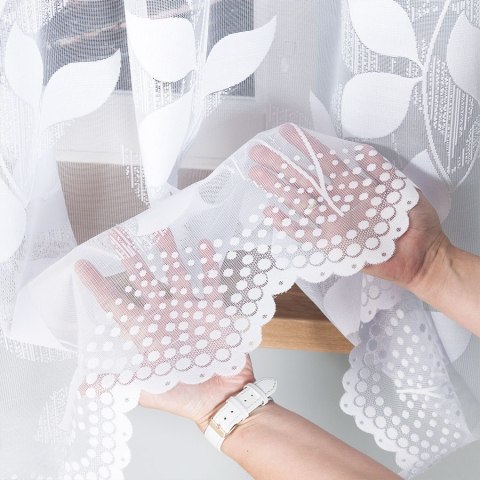 MARTYNA Firanka żakardowa gotowa na prosto, 160x400 cm, kolor biały 023083/FBP/001/400160/1