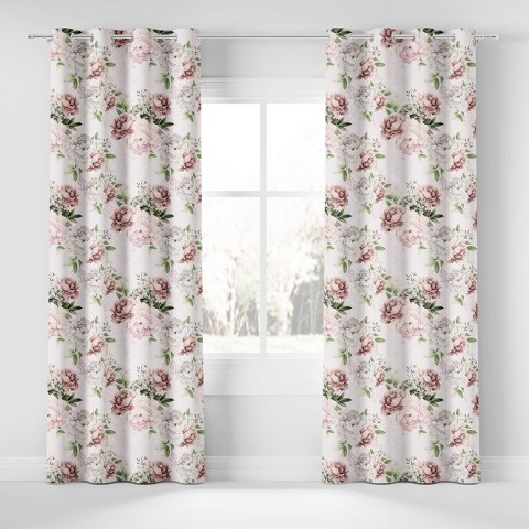 PEONI Tkanina na zasłony VELVET, szer.140cm, kolor jasny różowy D00070