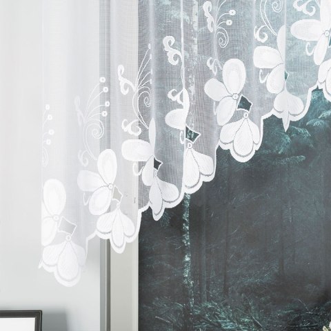 TEODORA Firanka żakardowa gotowa, 120x300cm, kolor biały 005099