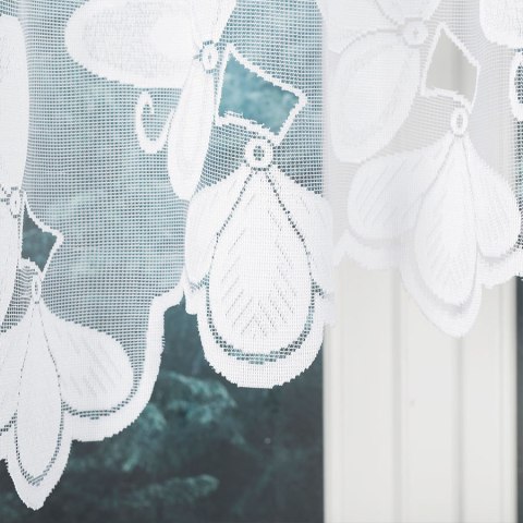 TEODORA Firanka żakardowa gotowa, 120x300cm, kolor biały 005099