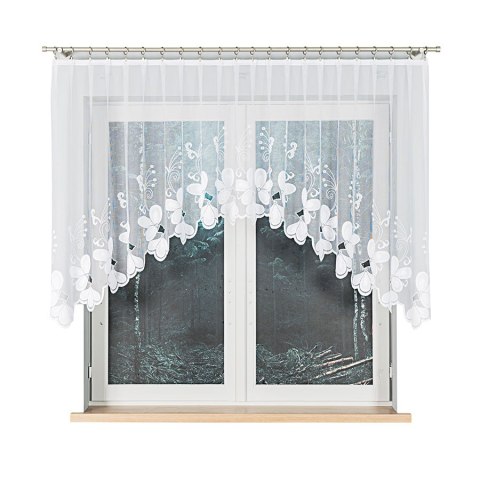 TEODORA Firanka żakardowa gotowa, 120x300cm, kolor biały 005099