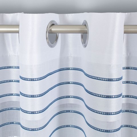 Tkanina dekoracyjna, granatowe pasy po całości szer.150cm 433000/000/001/150000/1