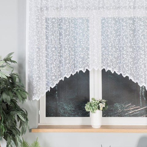 ZUZANNA Firanka żakardowa gotowa ze wzorem po całości, 130x250cm, kolor biały 023058/FBL/001/250130/1