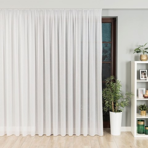 Firanka fantazyjna z ołowianką, wys. 300cm, kolor biały ze złotą nitką 318461/OLO/001/000300/1