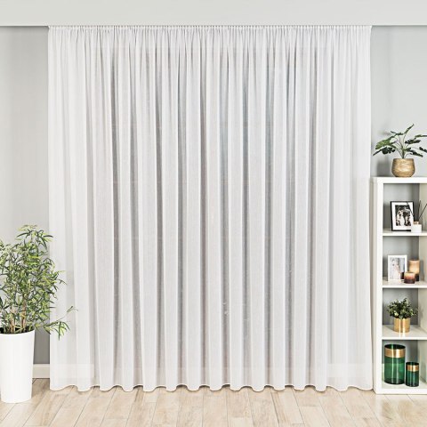 Firanka fantazyjna z ołowianką, wys. 300cm, kolor biały ze złotą nitką 318461/OLO/001/000300/1