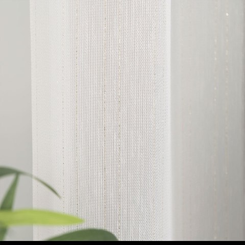 Firanka fantazyjna z ołowianką, wys. 300cm, kolor biały ze złotą nitką 318461/OLO/001/000300/1