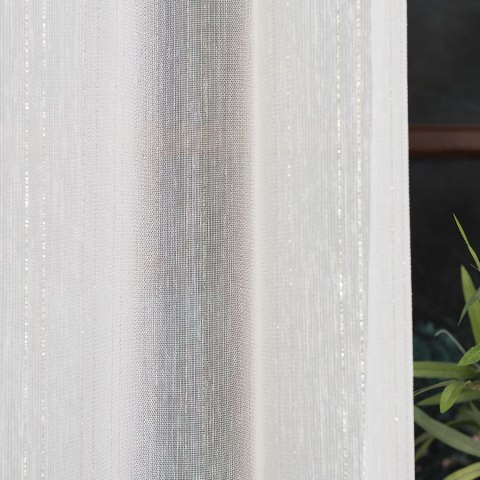 Firanka fantazyjna z ołowianką, wys. 300cm, kolor biały ze złotą nitką 318461/OLO/001/000300/1