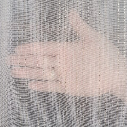 Firanka fantazyjna z ołowianką, wys. 300cm, kolor biały ze złotą nitką 318461/OLO/001/000300/1