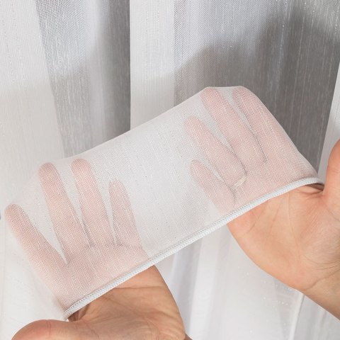 Firanka fantazyjna z ołowianką, wys. 300cm, kolor biały ze srebrną nitką 318461/OLO/002/000300/1