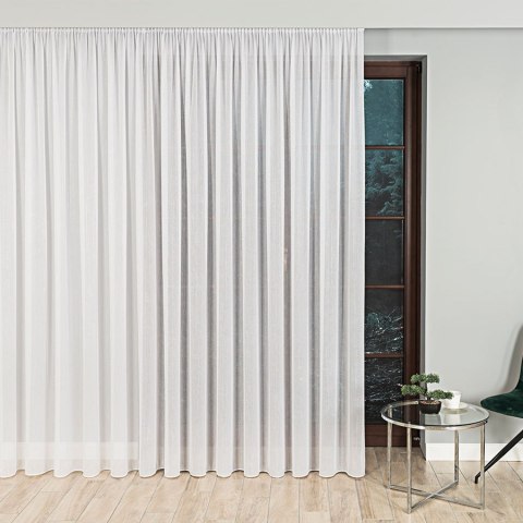 Firanka fantazyjna z ołowianką, wys. 300cm, kolor biały ze srebrną nitką 318461/OLO/002/000300/1