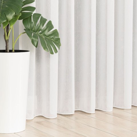 Firanka fantazyjna z ołowianką, wys. 300cm, kolor biały ze srebrną nitką 318461/OLO/002/000300/1