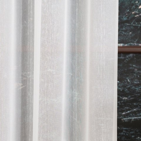 Firanka fantazyjna z ołowianką, wys. 300cm, kolor biały ze srebrną nitką 318461/OLO/002/000300/1