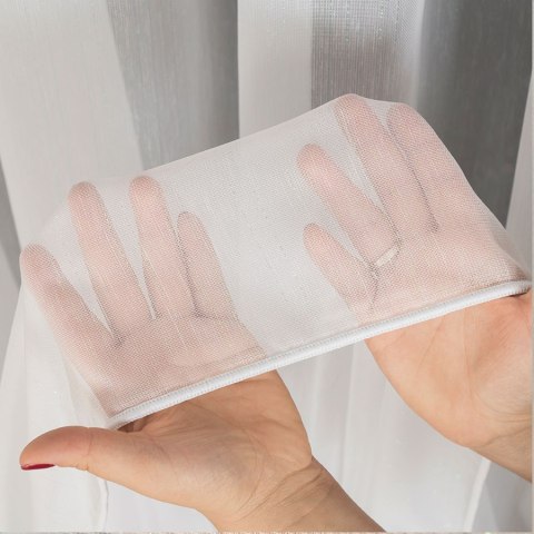 Firanka fantazyjna z ołowianką, wys. 300cm, kolor biały z neonową nitką 318461/OLO/003/000300/1