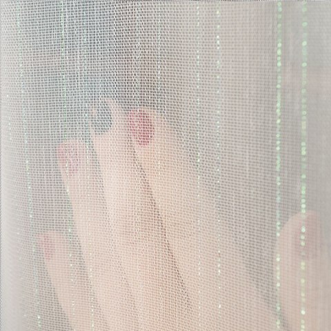 Firanka fantazyjna z ołowianką, wys. 300cm, kolor biały z neonową nitką 318461/OLO/003/000300/1